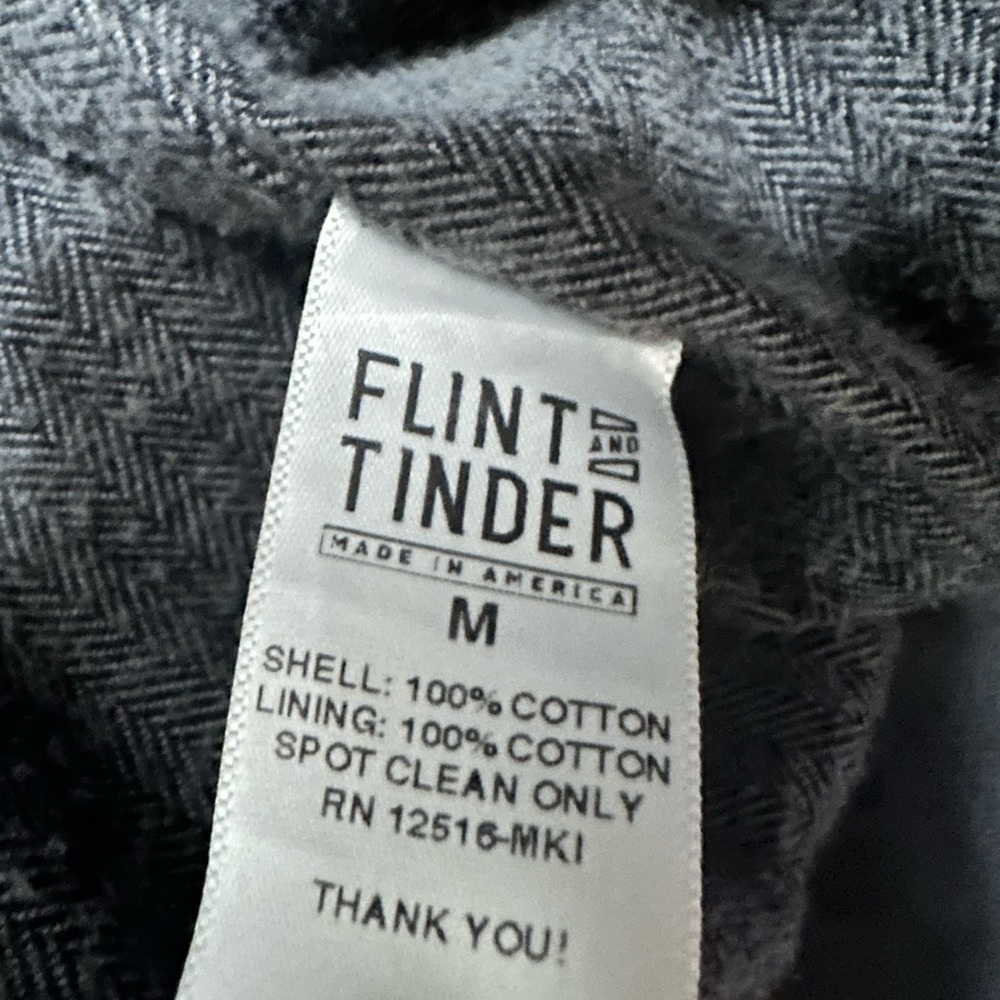 Flint & Tinder Waxed Canvas Trucker  size Medium Flannel Lined - Picture 6 of 12